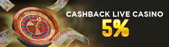 Cashback Live Casino 5%